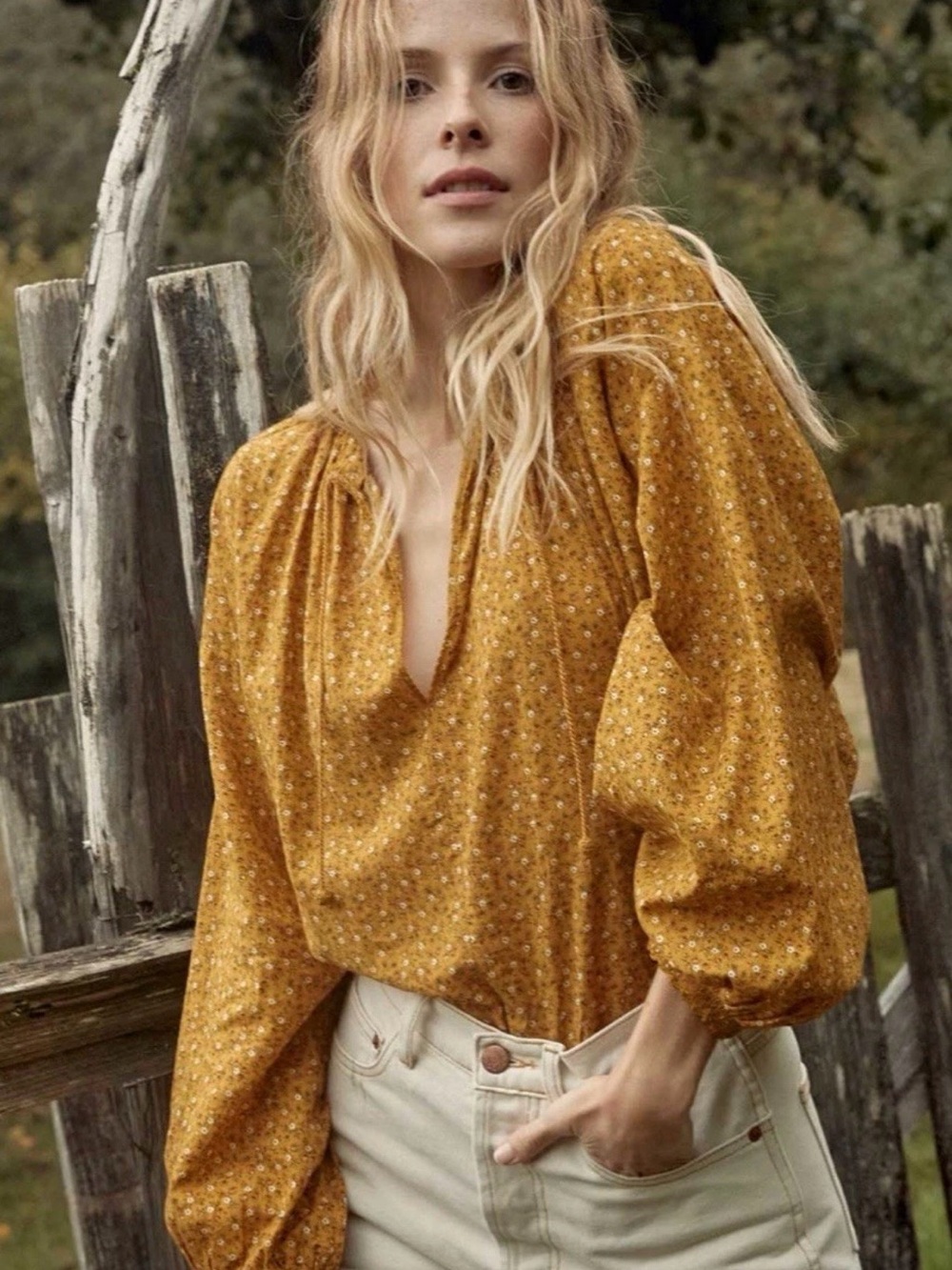 Doen Justine Top in Sun Soaked Foothills Floral. Small.